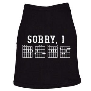 Sorry I DGAF Funny Hidden Message Guitar Chords Doggie Tank