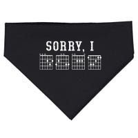 Sorry I DGAF Funny Hidden Message Guitar Chords USA-Made Doggie Bandana