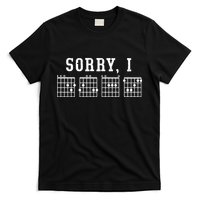 Sorry I DGAF Funny Hidden Message Guitar Chords T-Shirt