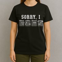 Sorry I DGAF Funny Hidden Message Guitar Chords T-Shirt