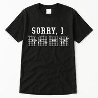 Sorry I DGAF Funny Hidden Message Guitar Chords Tall T-Shirt