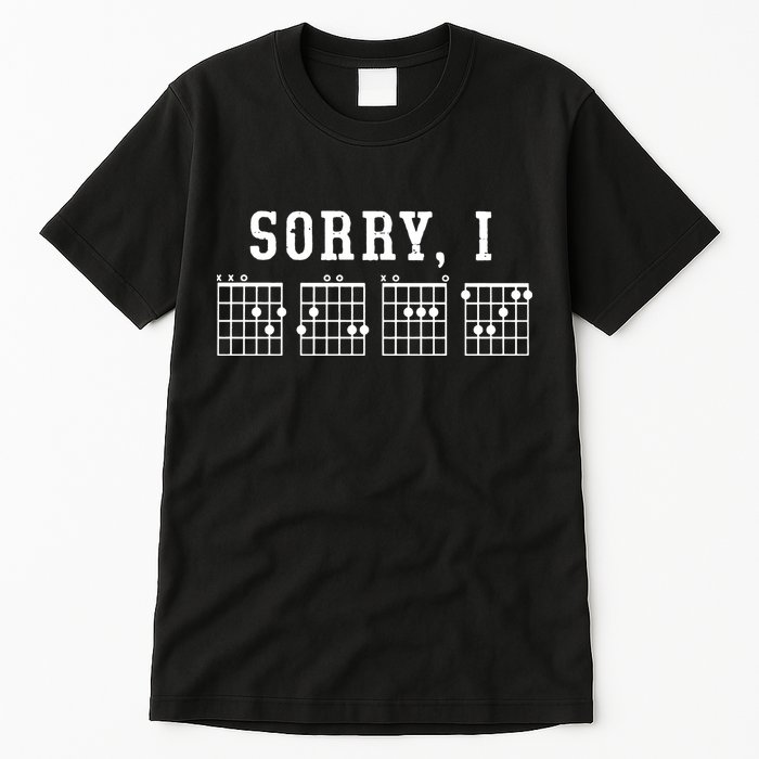 Sorry I DGAF Funny Hidden Message Guitar Chords Tall T-Shirt
