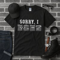 Sorry I DGAF Funny Hidden Message Guitar Chords Tall T-Shirt