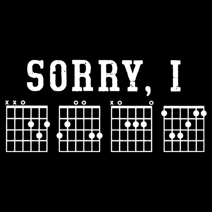 Sorry I DGAF Funny Hidden Message Guitar Chords Impact Tech Backpack