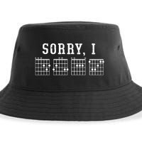 Sorry I DGAF Funny Hidden Message Guitar Chords Sustainable Bucket Hat