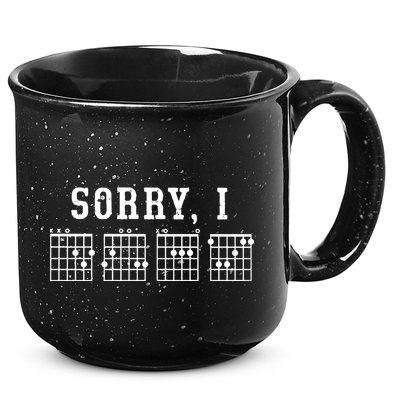 Sorry I DGAF Funny Hidden Message Guitar Chords 15oz Campfire Ceramic Mug