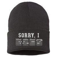 Sorry I DGAF Funny Hidden Message Guitar Chords Sustainable Knit Beanie