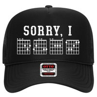 Sorry I DGAF Funny Hidden Message Guitar Chords Trucker Hat