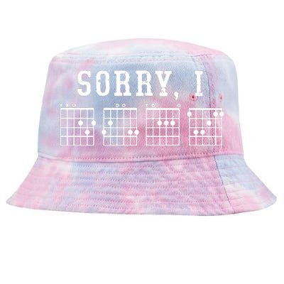 Sorry I DGAF Funny Hidden Message Guitar Chords Tie-Dyed Bucket Hat