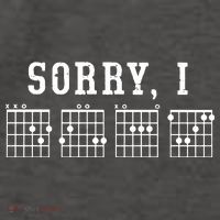 Sorry I DGAF Funny Hidden Message Guitar Chords Vector Backpack