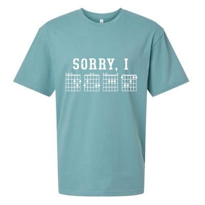 Sorry I DGAF Funny Hidden Message Guitar Chords Sueded Cloud Jersey T-Shirt