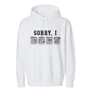 Sorry I DGAF Funny Hidden Message Guitar Chords Garment-Dyed Fleece Hoodie