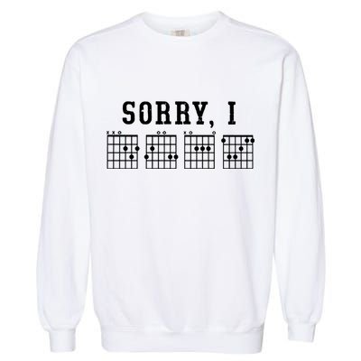 Sorry I DGAF Funny Hidden Message Guitar Chords Garment-Dyed Sweatshirt