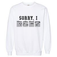 Sorry I DGAF Funny Hidden Message Guitar Chords Garment-Dyed Sweatshirt