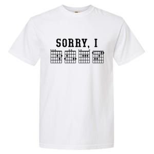 Sorry I DGAF Funny Hidden Message Guitar Chords Garment-Dyed Heavyweight T-Shirt