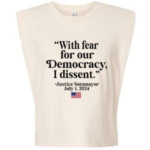 Scotus I Dissent Fear For Our Democracy Garment-Dyed Women's Muscle Tee