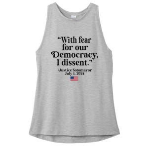 Scotus I Dissent Fear For Our Democracy Ladies PosiCharge Tri-Blend Wicking Tank