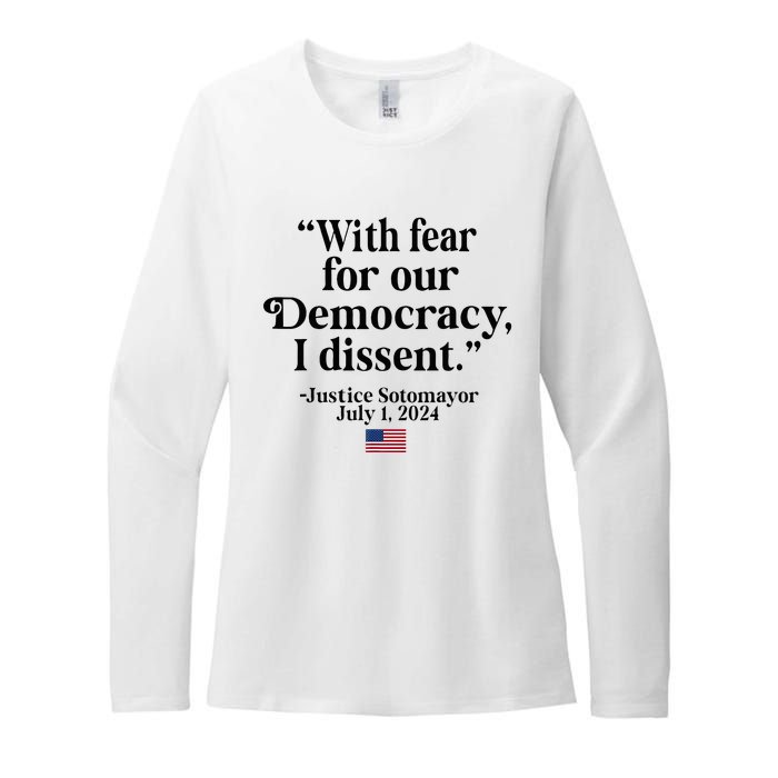 Scotus I Dissent Fear For Our Democracy Womens CVC Long Sleeve Shirt