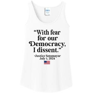 Scotus I Dissent Fear For Our Democracy Ladies Essential Tank