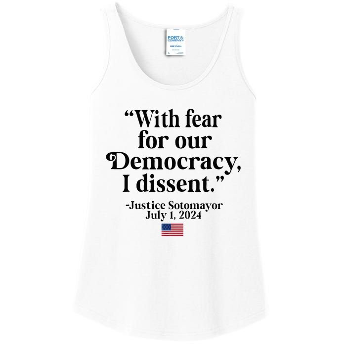 Scotus I Dissent Fear For Our Democracy Ladies Essential Tank