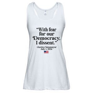 Scotus I Dissent Fear For Our Democracy Ladies Essential Flowy Tank