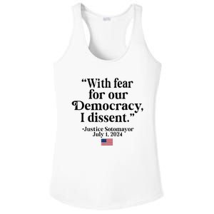 Scotus I Dissent Fear For Our Democracy Ladies PosiCharge Competitor Racerback Tank