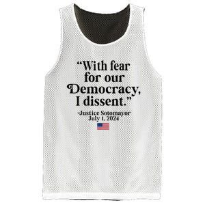 Scotus I Dissent Fear For Our Democracy Mesh Reversible Basketball Jersey Tank