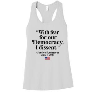 Scotus I Dissent Fear For Our Democracy Women's Racerback Tank