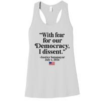 Scotus I Dissent Fear For Our Democracy Women's Racerback Tank