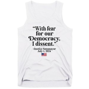 Scotus I Dissent Fear For Our Democracy Tank Top