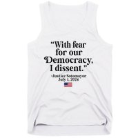 Scotus I Dissent Fear For Our Democracy Tank Top