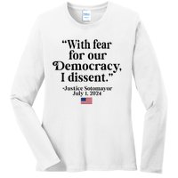 Scotus I Dissent Fear For Our Democracy Ladies Long Sleeve Shirt