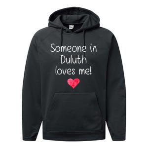 Someone In Duluth Ga Georgia Loves Me City Home Roots Performance Fleece Hoodie