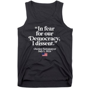 Scotus I Dissent Fear For Our Democracy Justice Sotomayor Tank Top