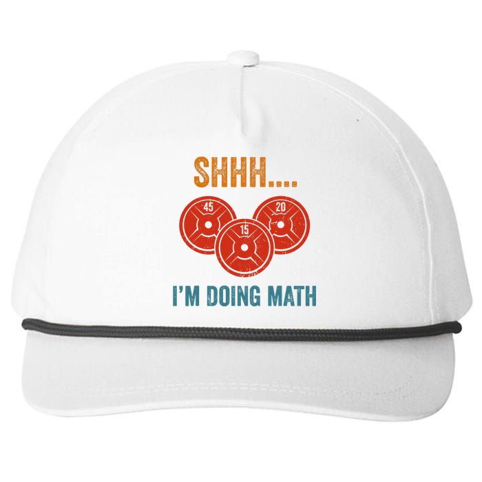 Shhh Im Doing Math Weight Lifting Gym Lover Motivation Gymer Snapback Five-Panel Rope Hat