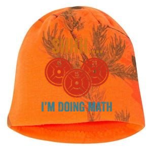 Shhh Im Doing Math Weight Lifting Gym Lover Motivation Gymer Kati - Camo Knit Beanie