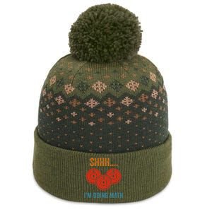 Shhh Im Doing Math Weight Lifting Gym Lover Motivation Gymer The Baniff Cuffed Pom Beanie