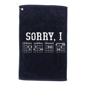 Sorry I DGAF Funny Message Guitar Chords Guitarist Gift Platinum Collection Golf Towel