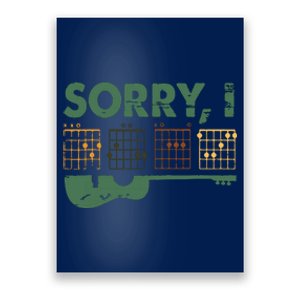 Sorry I DGAF Funny Hidden Message Guitar Chords For Lover Poster