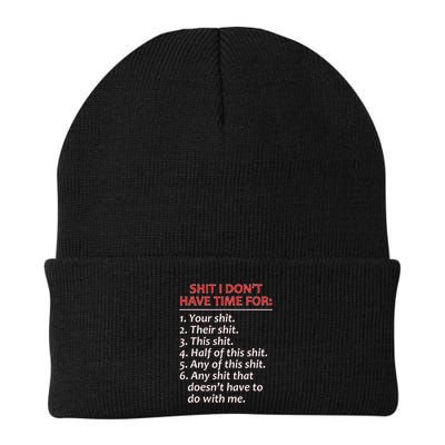 Shit I DonT Have Time For Funny Mocking Bull Graphic Beanie