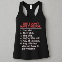 Shit I DonT Have Time For Funny Mocking Bull Graphic Womens Tank Top