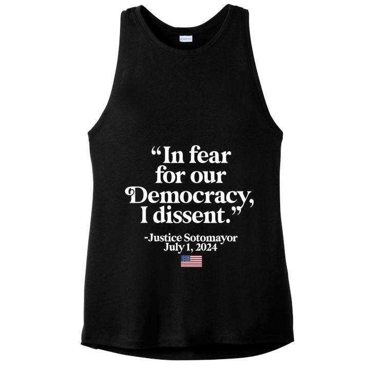 Scotus I Dissent Fear For Our Democracy Justice Sotomayor Ladies PosiCharge Tri-Blend Wicking Tank