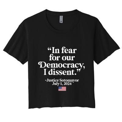 Scotus I Dissent Fear For Our Democracy Justice Sotomayor Crop Top