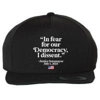 Scotus I Dissent Fear For Our Democracy Justice Sotomayor Wool Snapback Cap
