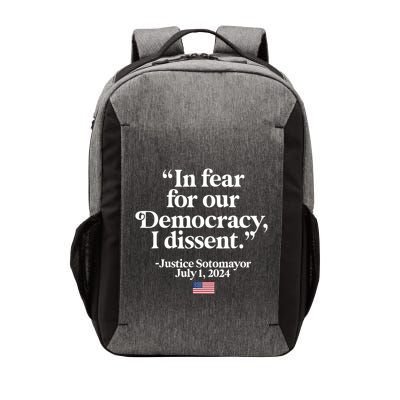 Scotus I Dissent Fear For Our Democracy Justice Sotomayor Vector Backpack