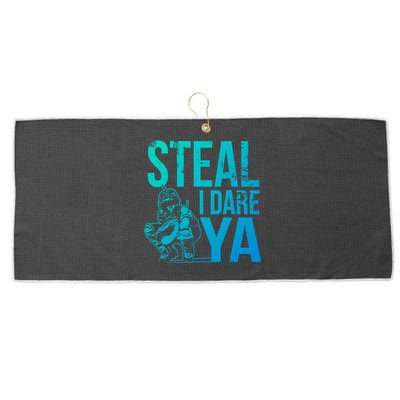 Steal I Dare Ya Funny Softball Catcher Team Sport Gift Large Microfiber Waffle Golf Towel