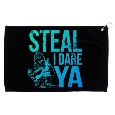 Steal I Dare Ya Funny Softball Catcher Team Sport Gift Grommeted Golf Towel