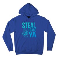 Steal I Dare Ya Funny Softball Catcher Team Sport Gift Hoodie