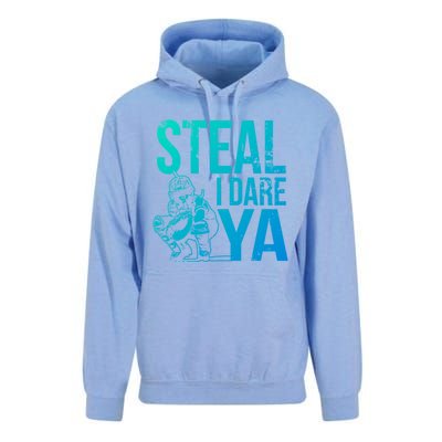 Steal I Dare Ya Funny Softball Catcher Team Sport Gift Unisex Surf Hoodie