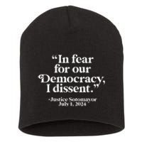 Scotus I Dissent Fear For Our Democracy Justice Sotomayor Short Acrylic Beanie